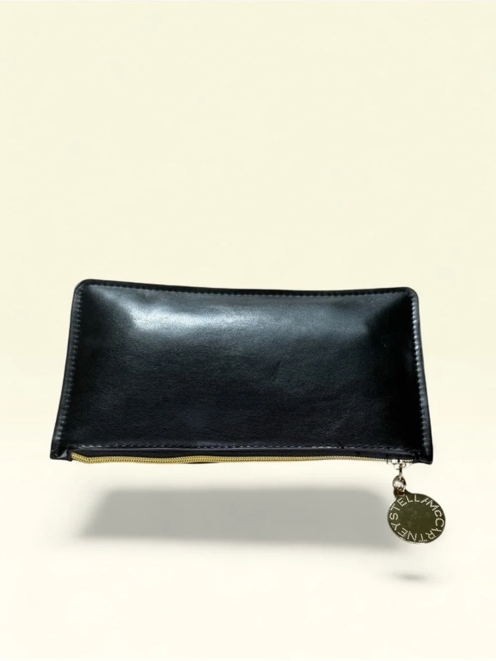 Stella McCartney Black Tablet Sleeve with Gold Zipper Charm